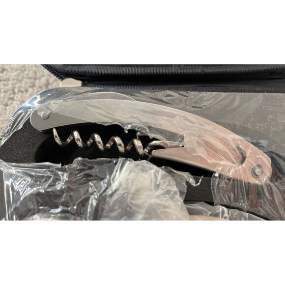 Wine Opener Kit 4 Pcs Set In Zipper Case New Bar Tools.euc - Picture 8 of 16